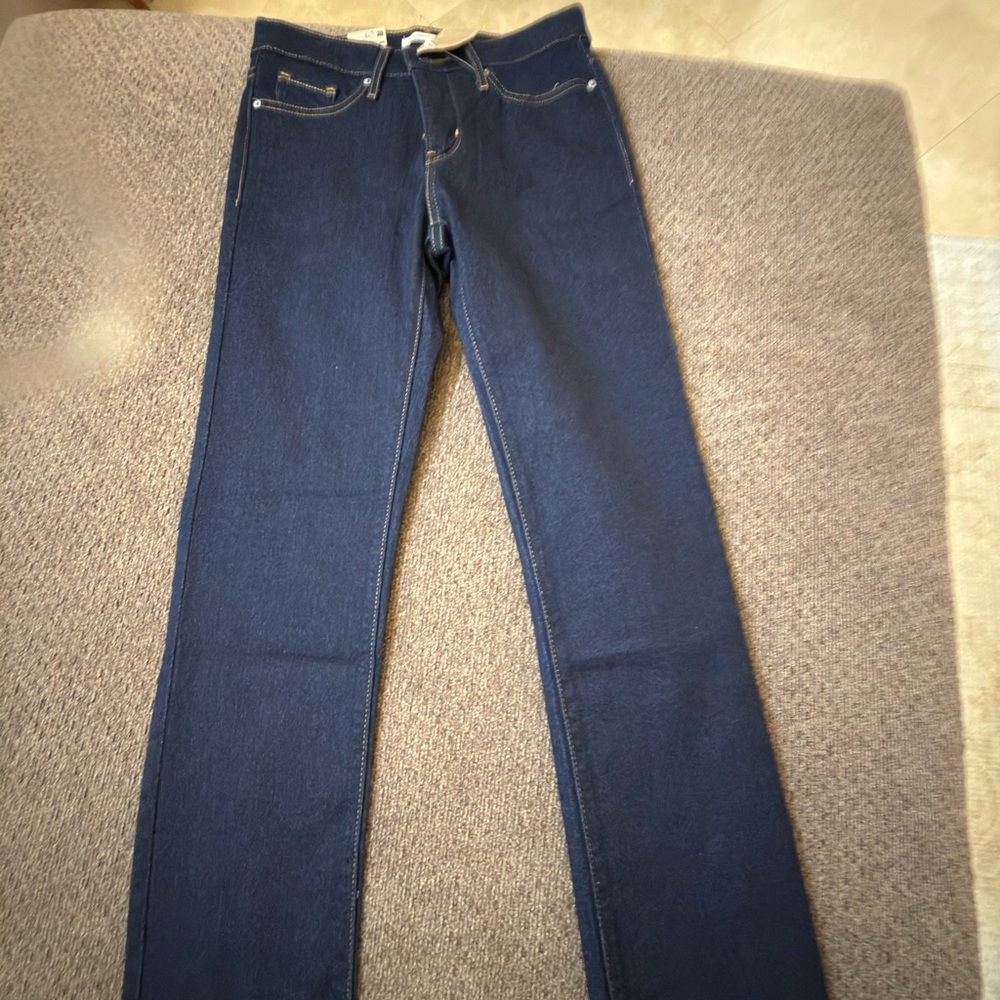 Dark Wash straight Jeans - Navy Blue